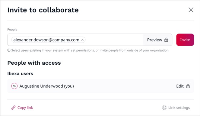 Collaboration invite